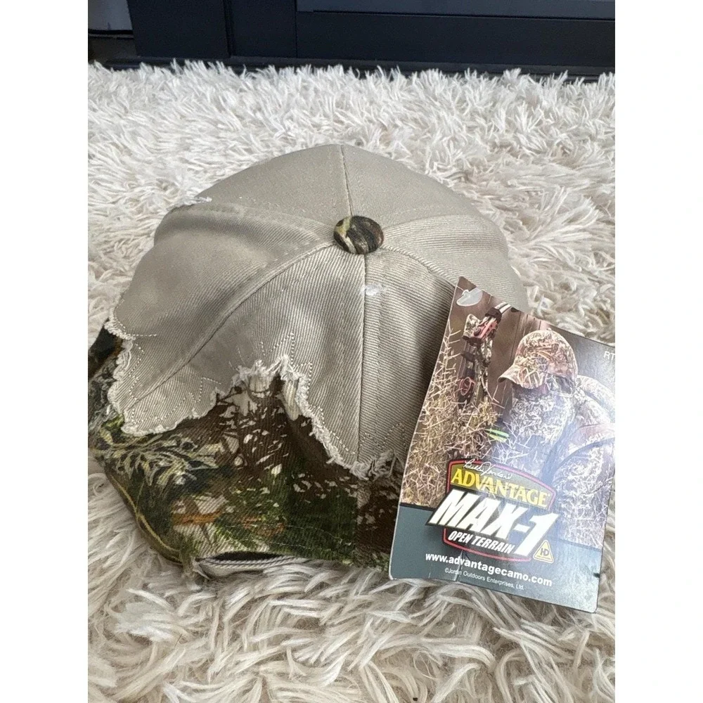 Trapper Joe Trigger Tommy Autographed Distressed Camo Baseball Cap Men's‎ nWT